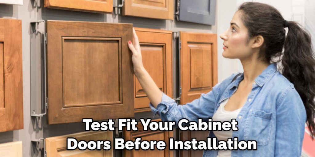 Test Fit Your Cabinet Doors Before Installation