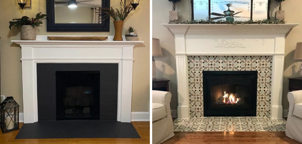 How to Paint Tile Fireplace