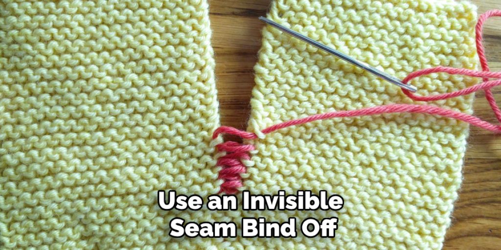 Use an Invisible Seam Bind Off