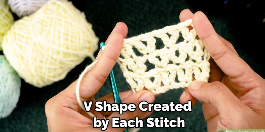 V Shape Created by Each Stitch