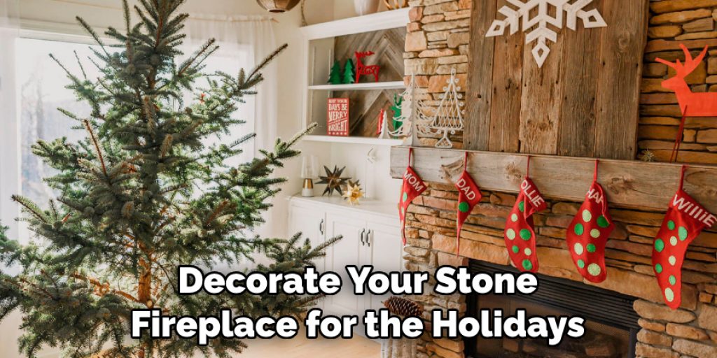Decorate Your Stone Fireplace for the Holidays