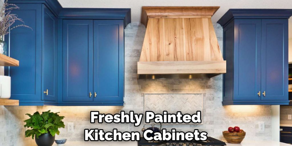 Freshly Painted Kitchen Cabinets