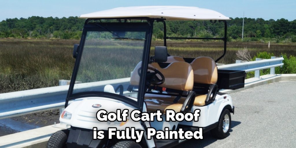 Golf Cart Roof is Fully Painted