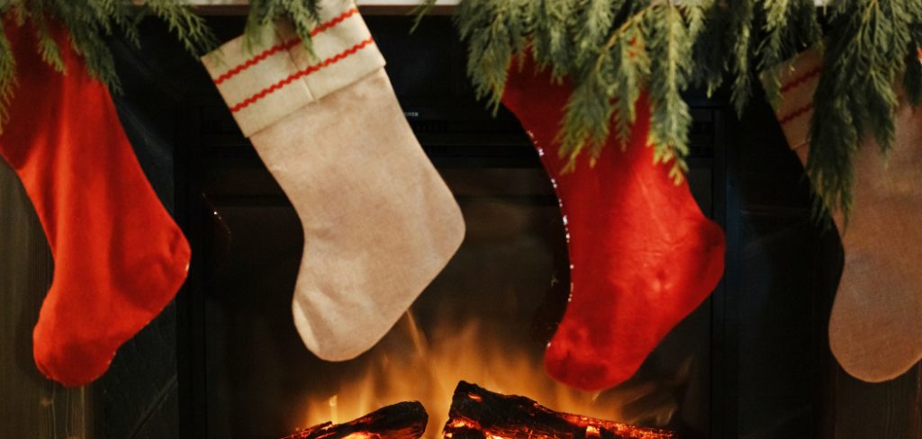 How to Hang Stockings on Stone Fireplace
