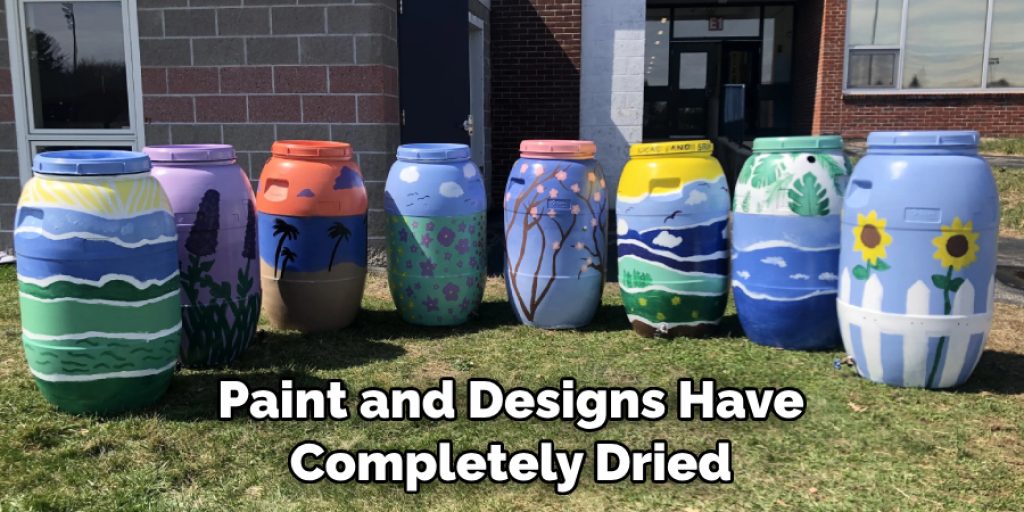Paint and Designs Have Completely Dried