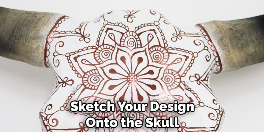 Sketch Your Design Onto the Skull