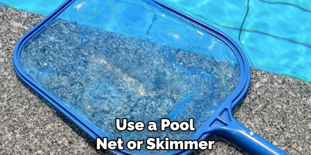 Use a Pool Net or Skimmer