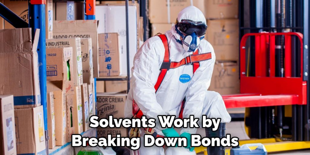 Solvents Work by Breaking Down Bonds