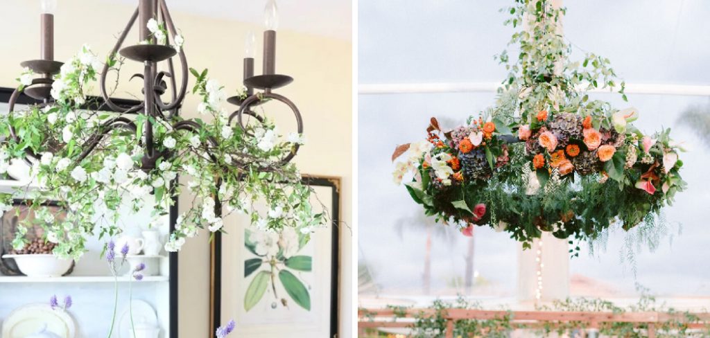 How to Decorate a Chandelier With Flowers