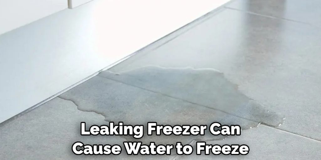 Leaking Freezer Can Cause Water to Freeze