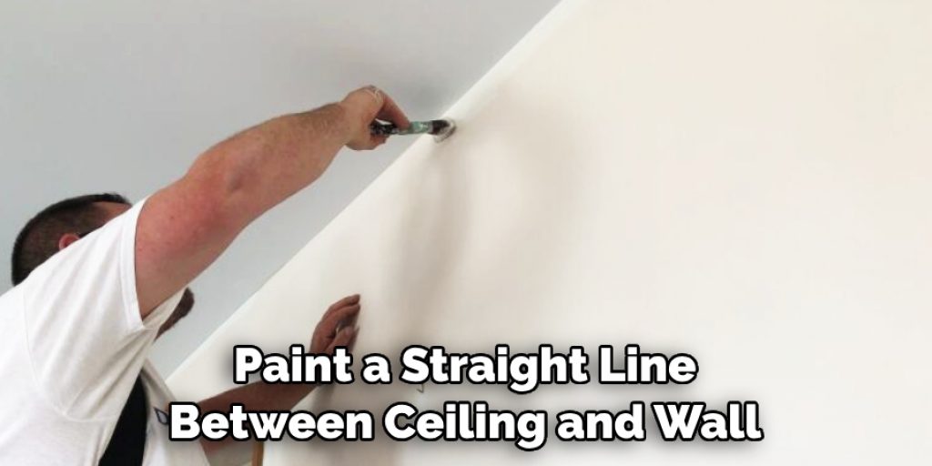 Paint a Straight Line Between Ceiling and Wall