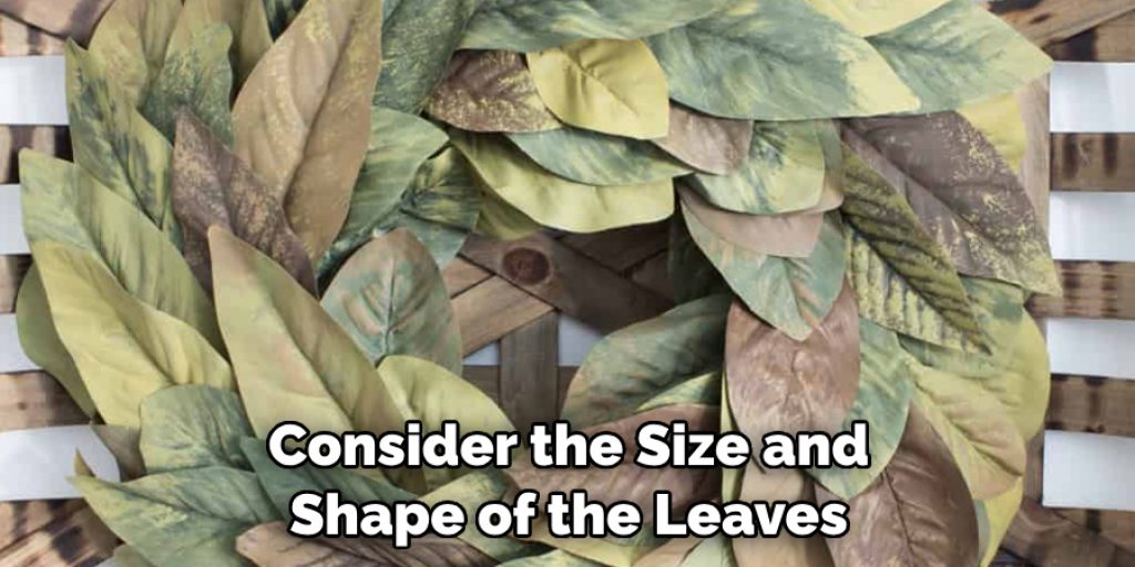 Consider the Size and Shape of the Leaves