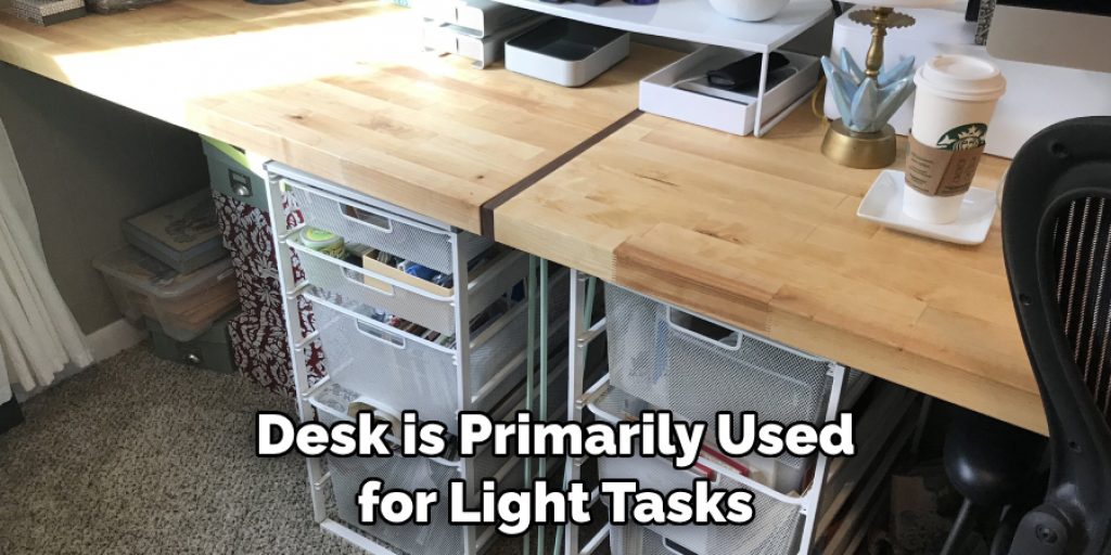 Desk is Primarily Used for Light Tasks