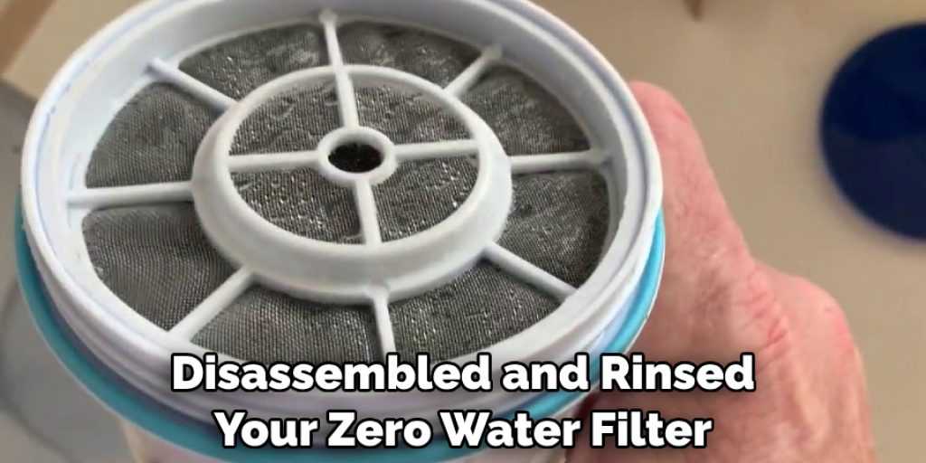 Disassembled and Rinsed Your Zero Water Filter