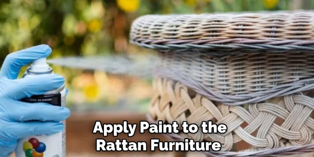  Apply Paint to the Rattan Furniture