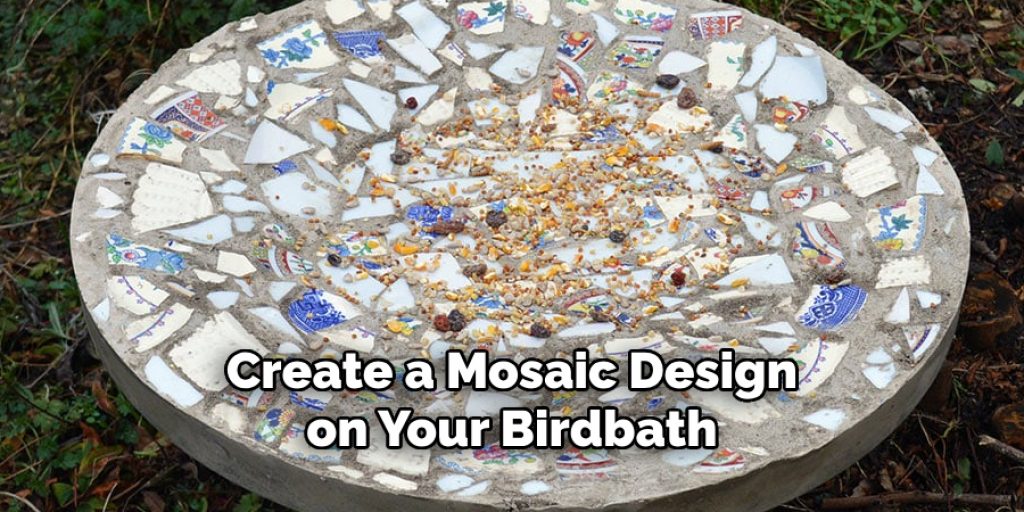 Create a Mosaic Design on Your Birdbath