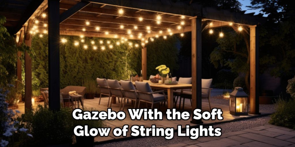 Gazebo With the Soft Glow of String Lights