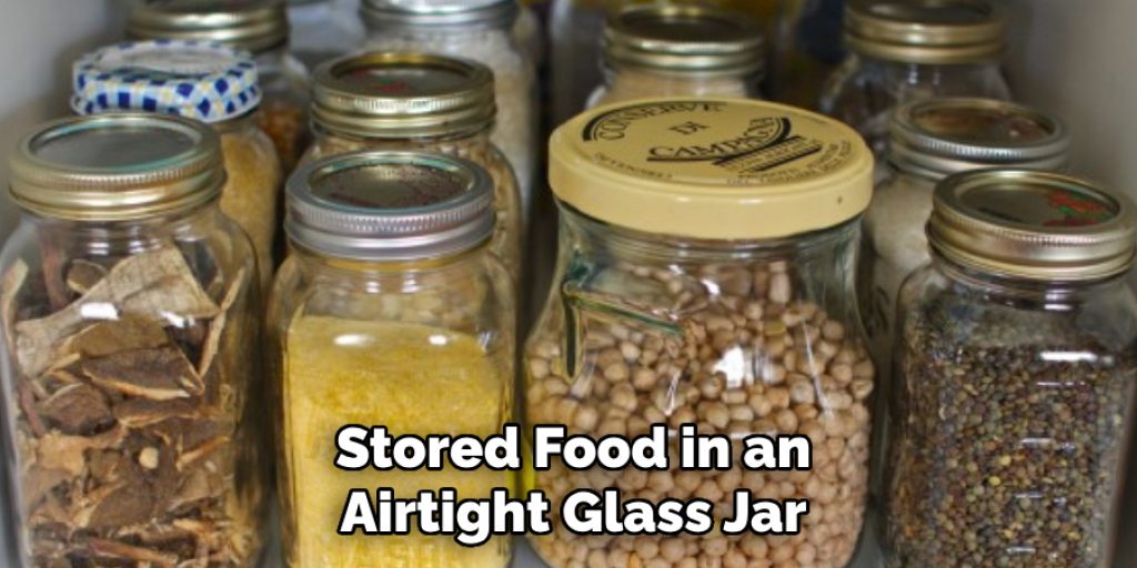 Stored Food in an Airtight Glass Jar