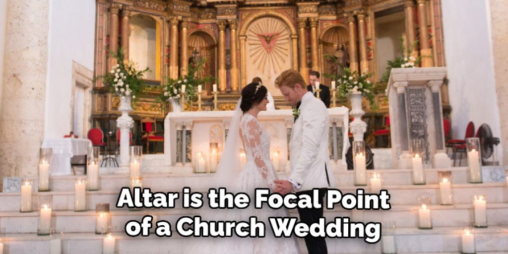 Altar is the Focal Point of a Church Wedding