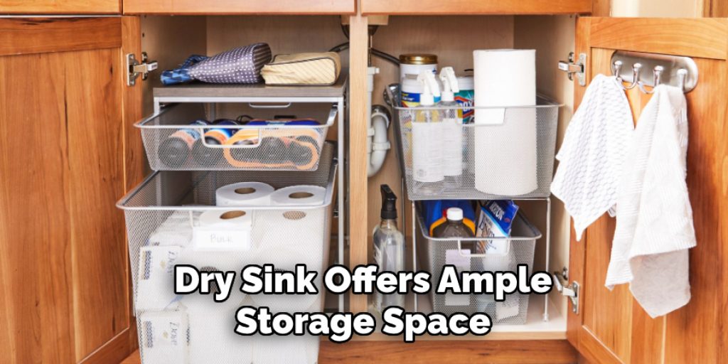 Dry Sink Offers Ample Storage Space