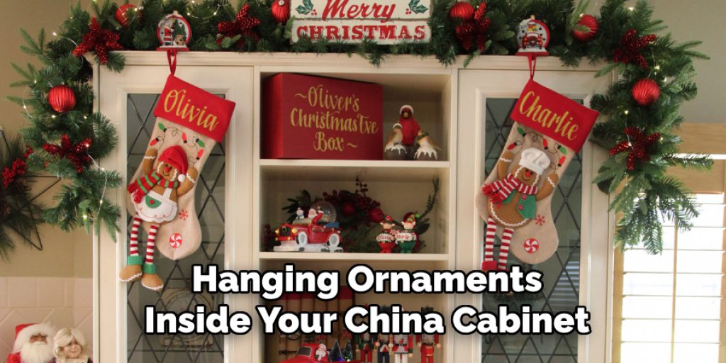 Hanging Ornaments Inside Your China Cabinet