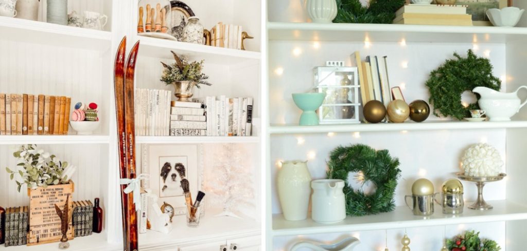 How to Decorate a Bookshelf for Christmas
