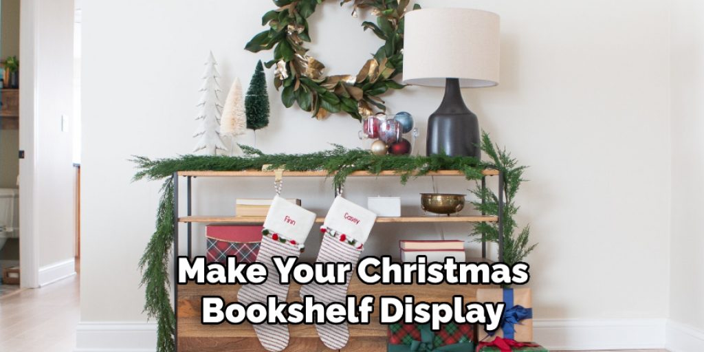 Make Your Christmas Bookshelf Display