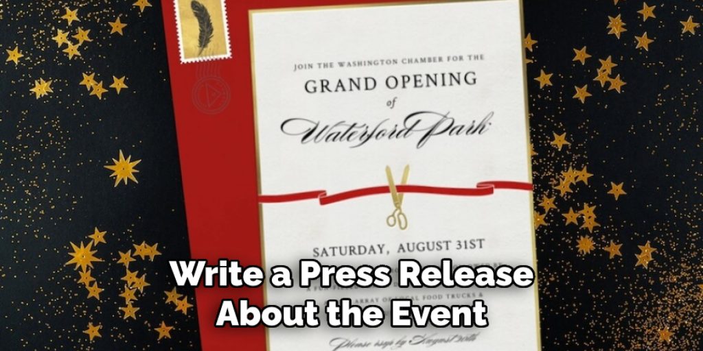 Write a Press Release About the Event