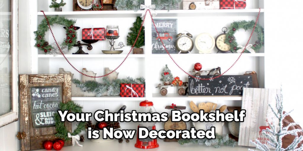 Your Christmas Bookshelf is Now Decorated