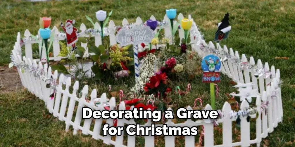 Decorating a Grave for Christmas