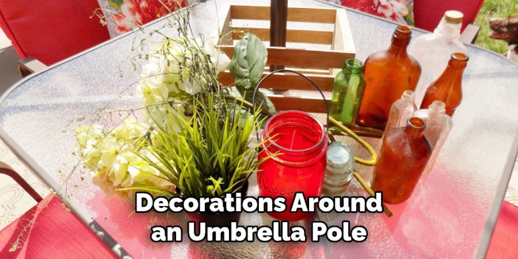 Decorations Around an Umbrella Pole