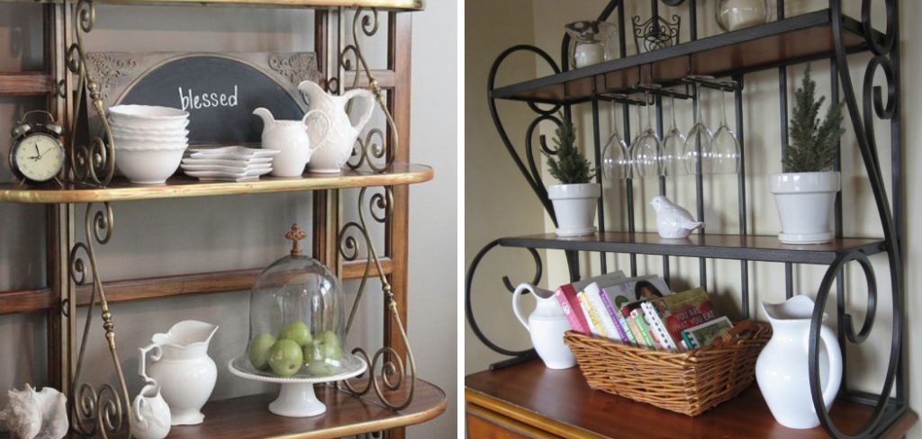 How to Decorate a Bakers Rack