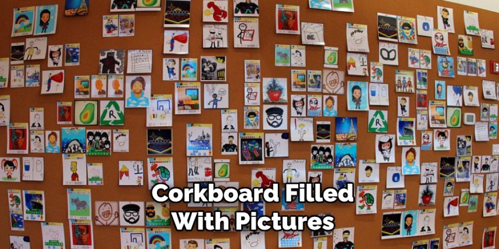 Corkboard Filled With Pictures