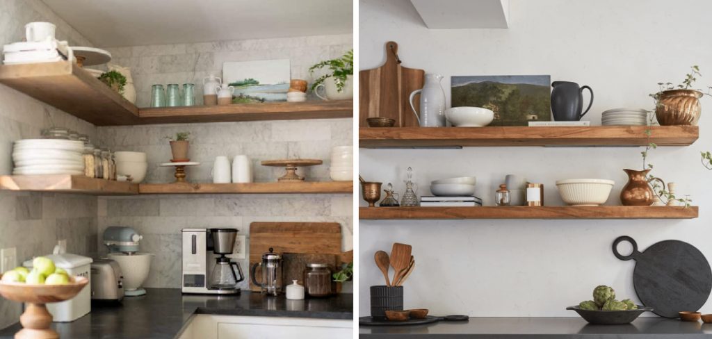 How to Decorate Floating Shelves in Kitchen