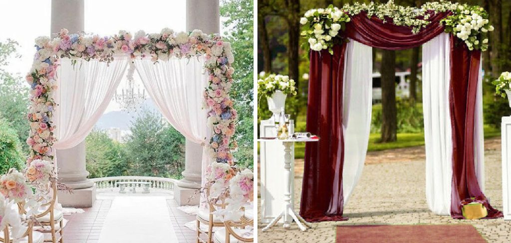 How to Decorate Wedding Columns With Chiffon