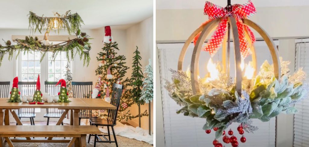 How to Decorate a Chandelier for Christmas