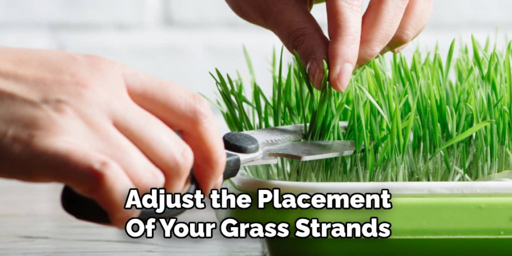 Adjust the Placement
Of Your Grass Strands