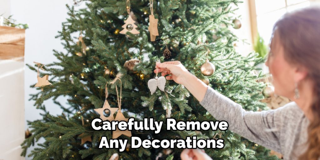 Carefully Remove 
Any Decorations