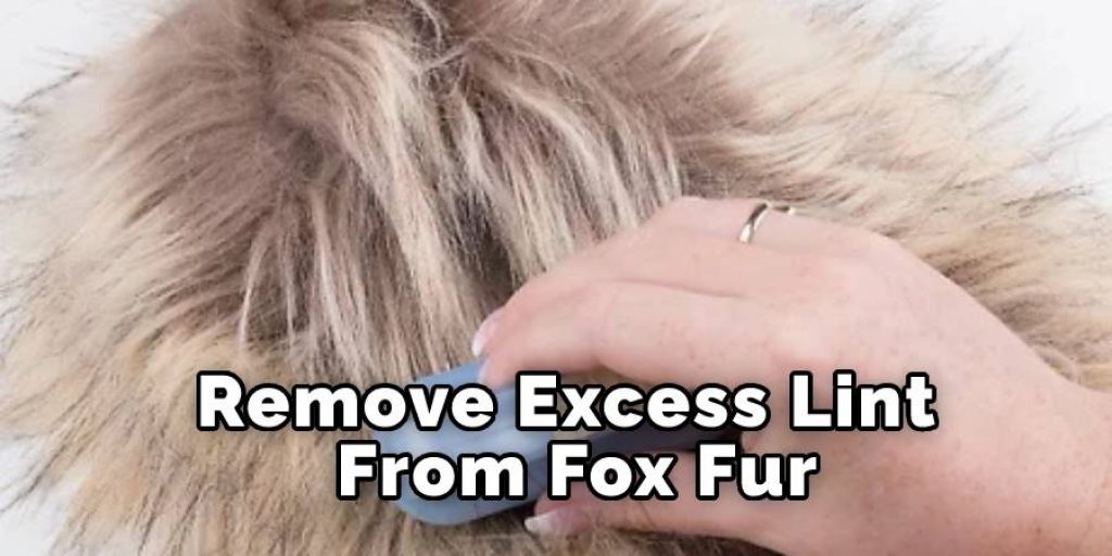 remove as much excess lint from your faux fur