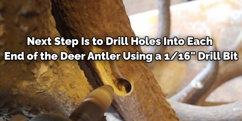 drilling holes to Attach Deer Antlers