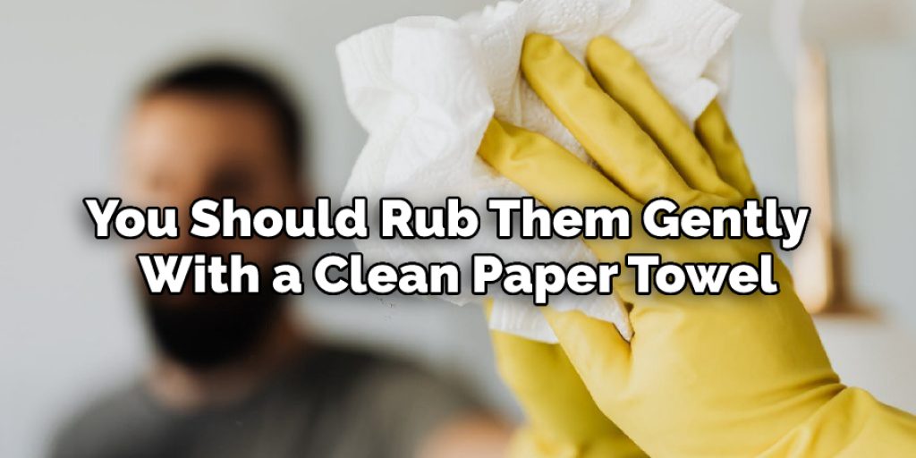 Rub The Sticky Labels With A Paper Towel
