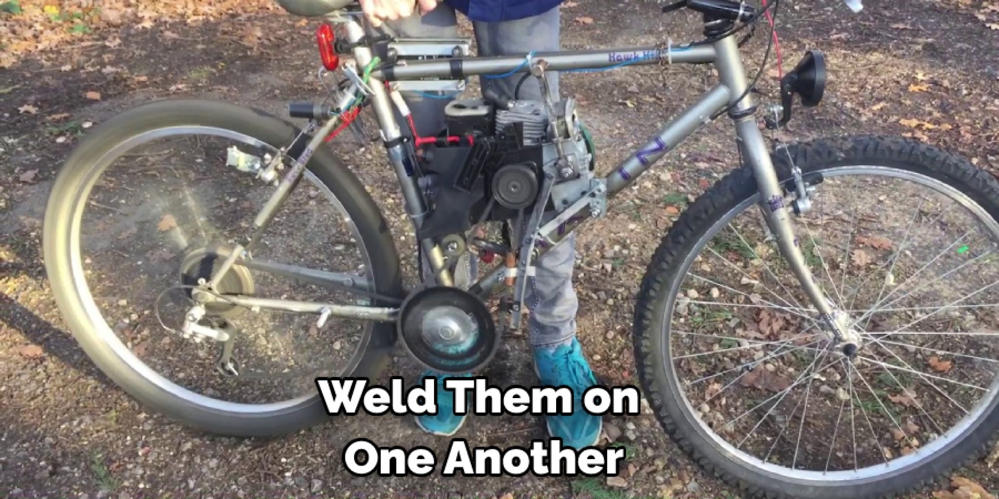chainsaw engine on bicycle