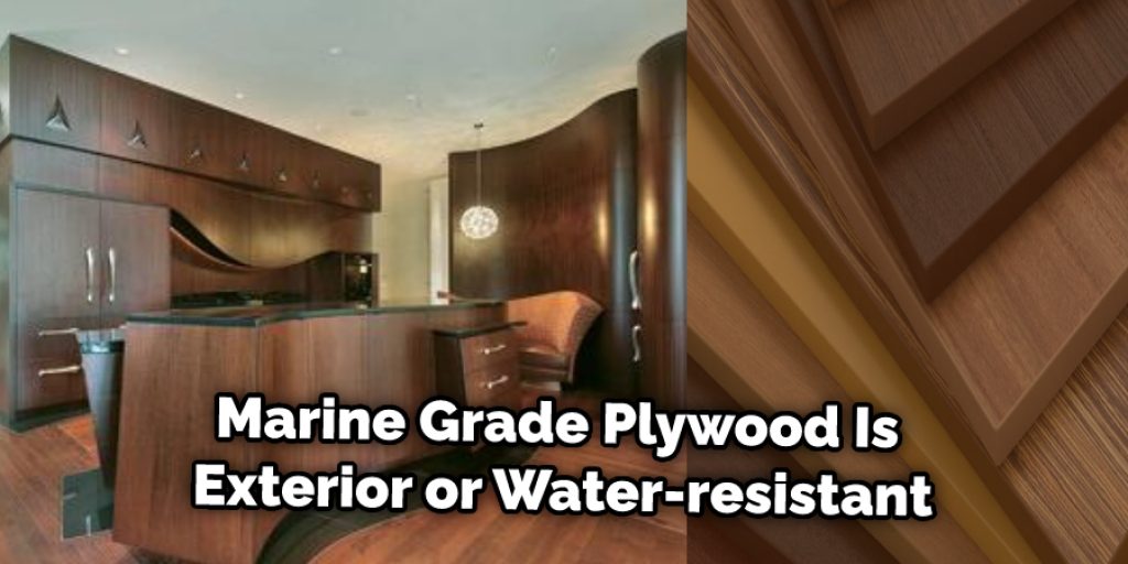 In this case, the term "marine grade" simply means that the plywood is exterior- or water-resistant. Plywood from a marine supply store 