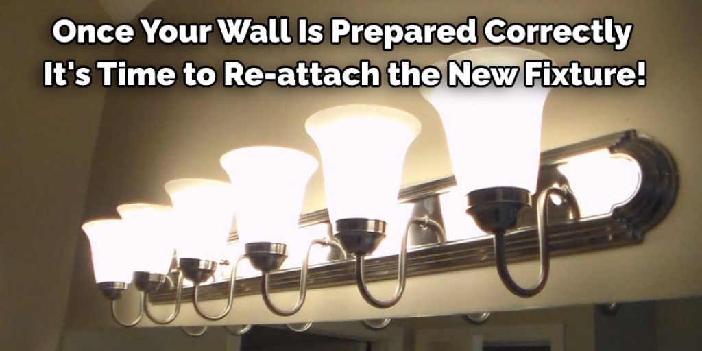 Once Your Wall Is Prepared Correctly 
It's Time to Re-attach the New Fixture!