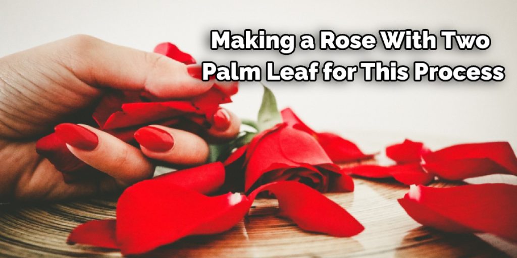 Making a Rose with Two Palm Leaf