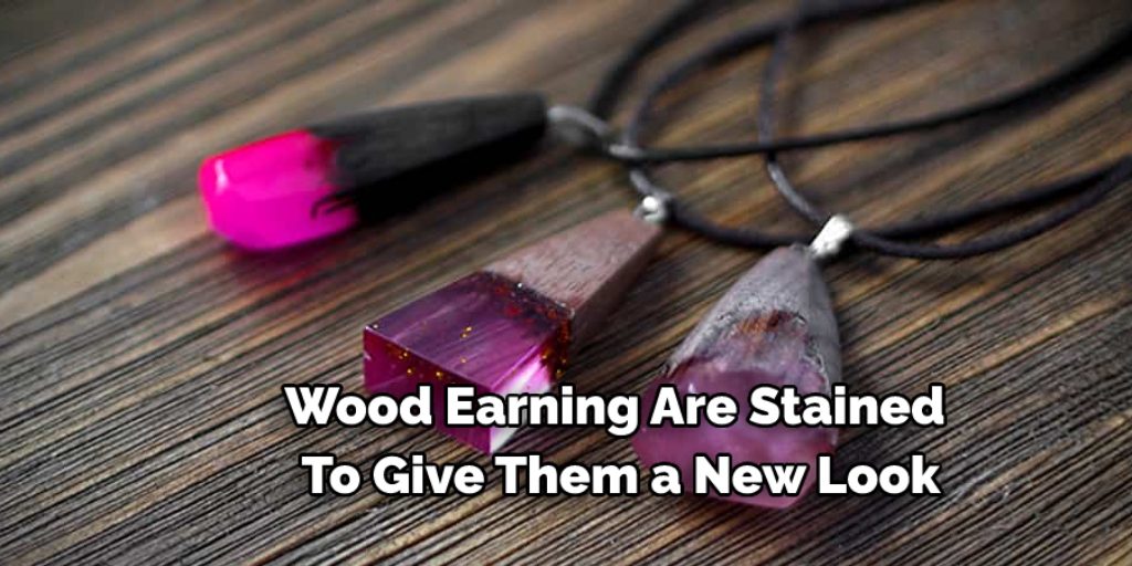 Wood earning are stained to give them a new look.