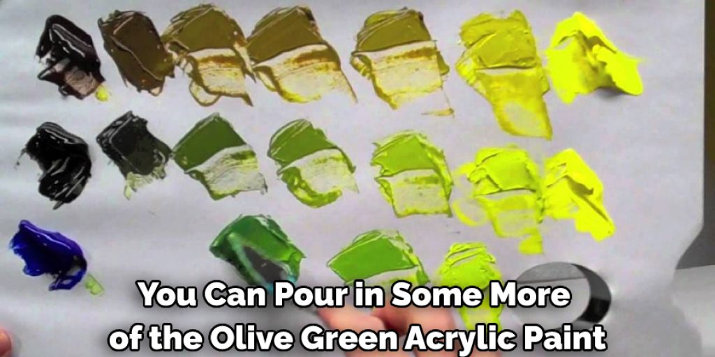 Steps to Mix Olive Green Acrylic Paint