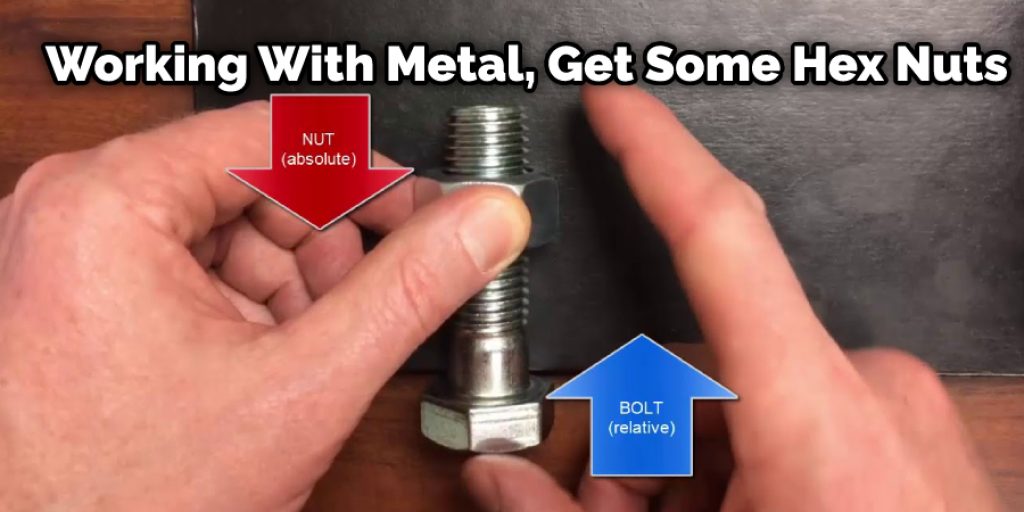 You're working with metal, get some hex nuts that are slightly larger than the head on your carriage bolt 