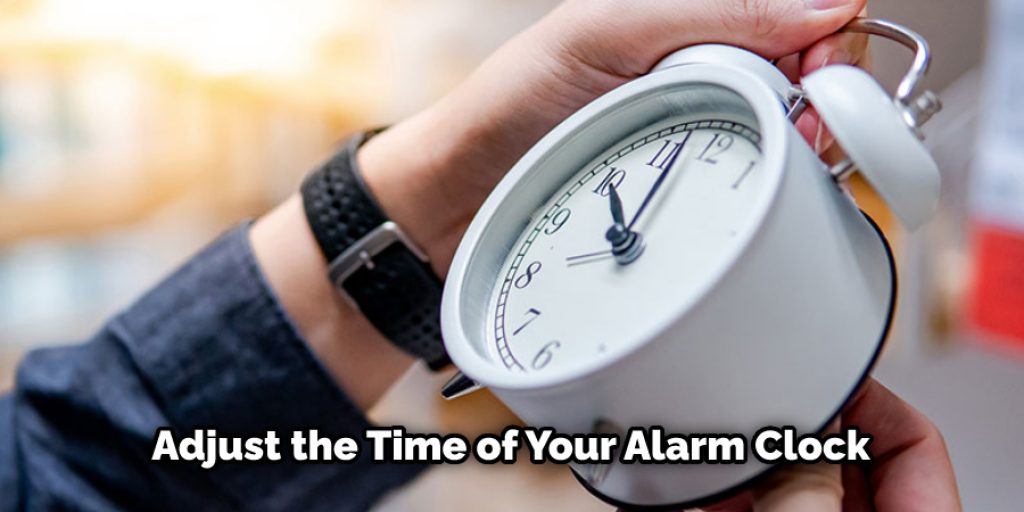 Press this button and then use the set button to adjust the time of your alarm clock.