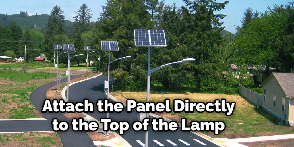 Attach the Panel Directly to the Top of the Lamp